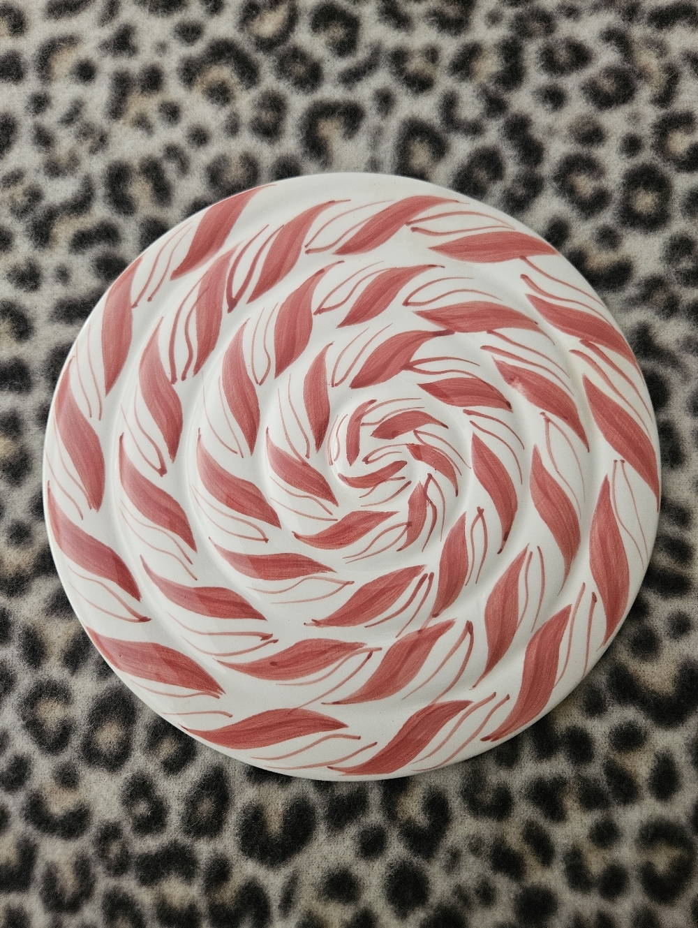 90s Bath & Body Works Holiday 1998 Ceramic Peppermint Candle Holder Trivet Plate